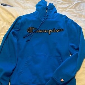 Champion hoodie with silver worn 2 times thick hoodie like new